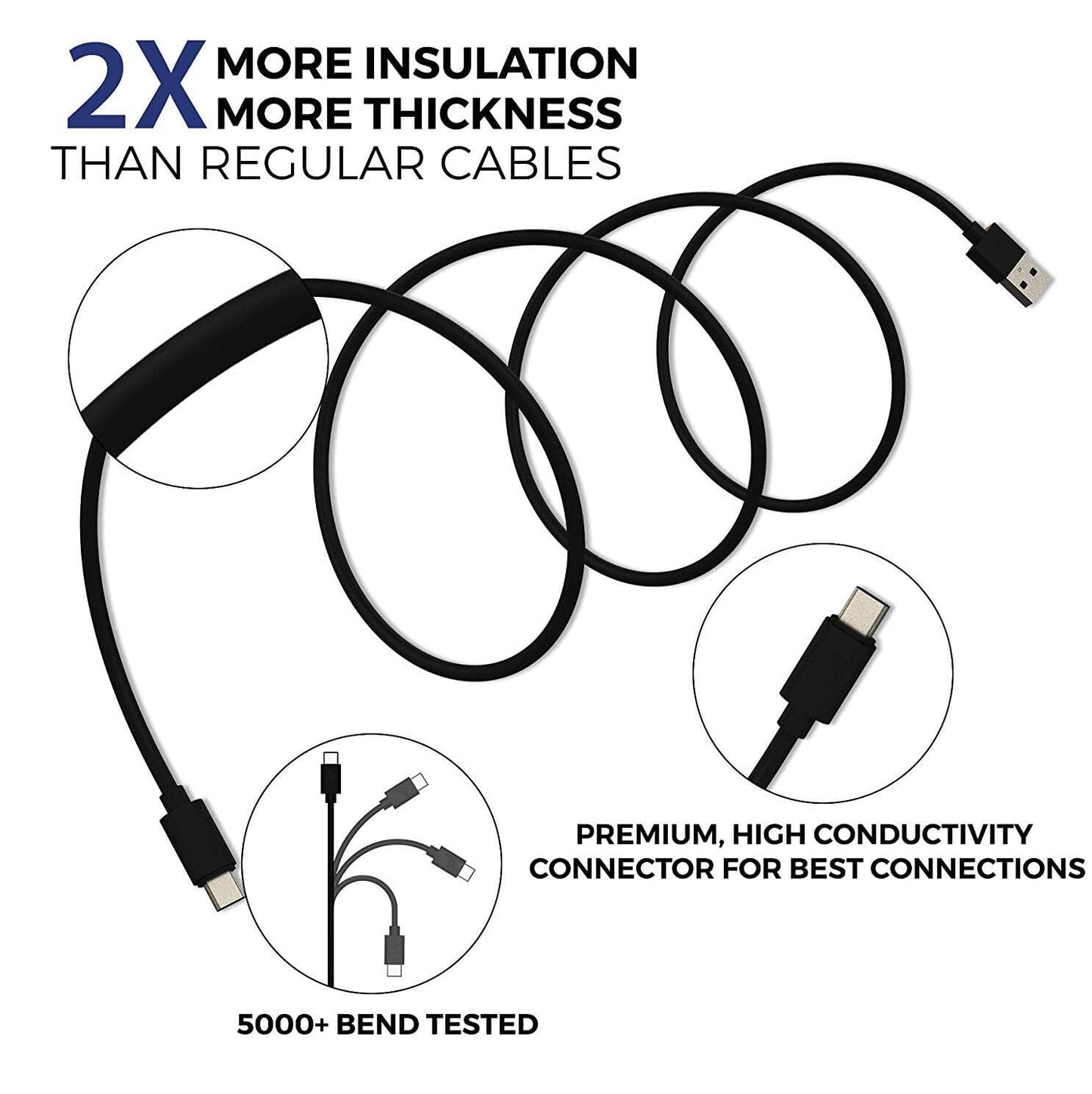 Buycharger SuperVooc 33W Fast Charging Type-C Data Cable (Black)