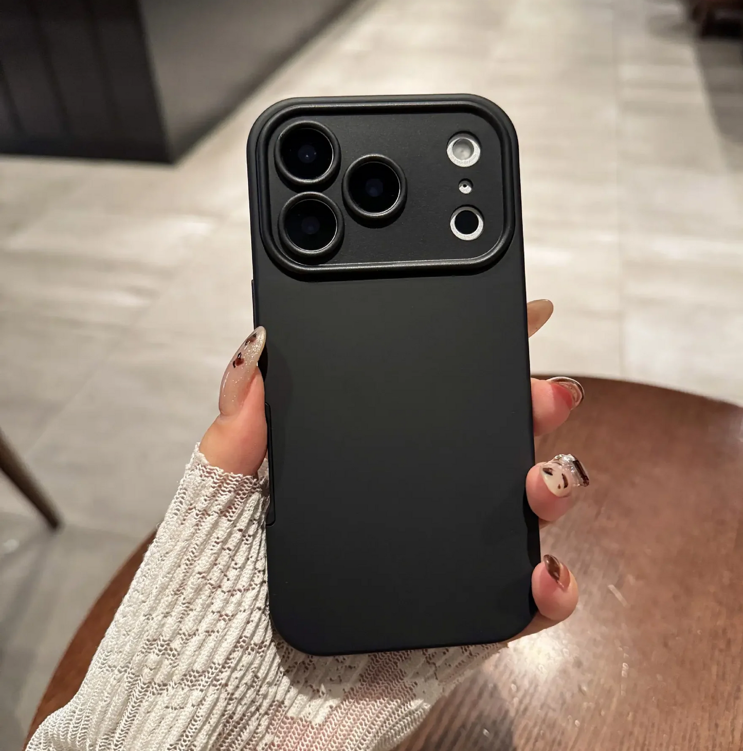 Armor Magfit Leather Protection Case Cover For Iphone 17 Pro (Black)