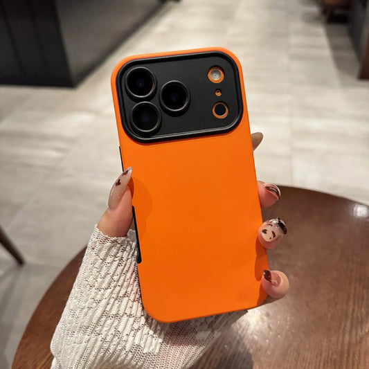 Armor Magfit Leather Protection Case Cover For Iphone 17 Pro (Orange)
